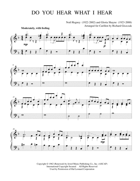 Do You Hear What I Hear (arr. Richard Giszczak)