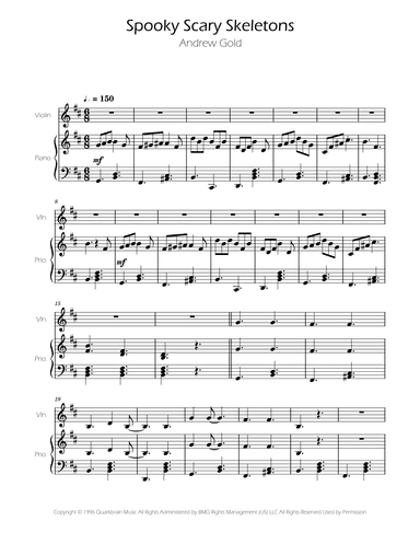 Spooky Scary Skeletons (arr. Ygor Nunes)
