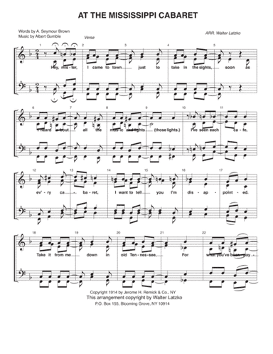 AT THE MISSISSIPPI CABARET (arr. Walter Latzko)