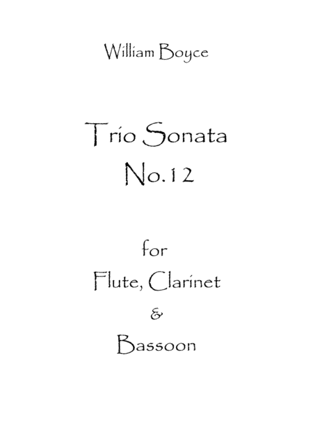Trio Sonata No.12 (arr. Spence Bundy)