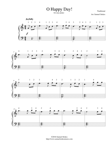 O Happy Day! - for easy piano (arr. Samuel Stokes)