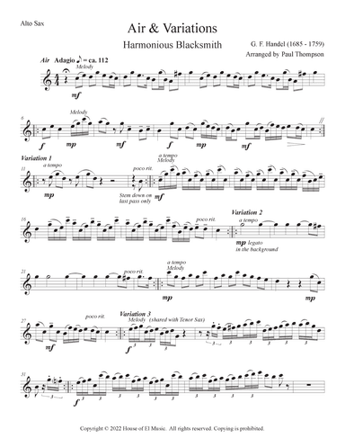 Harmonious Blacksmith (arr. Paul Thompson)