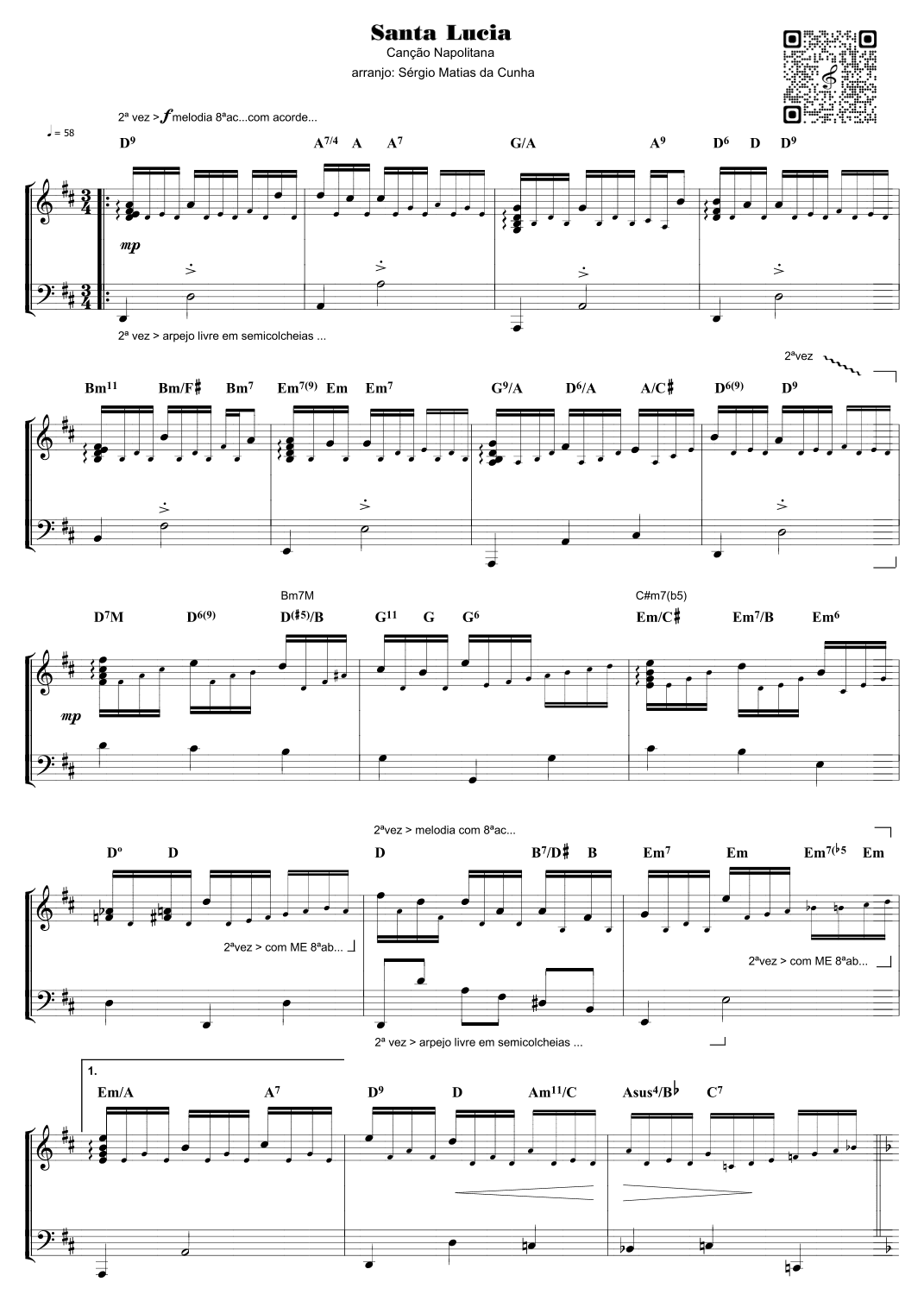 Santa Lucia (arr. Sérgio Matias da Cunha)