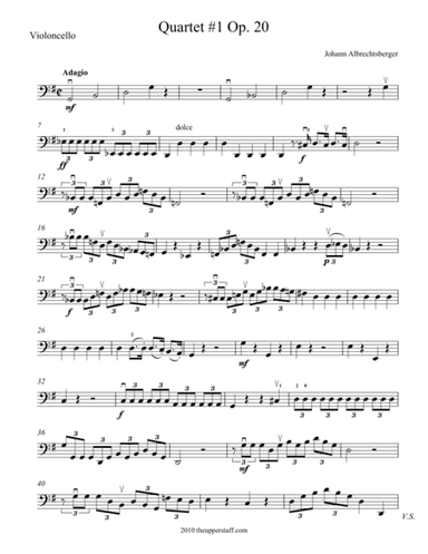 Quartet #1 Op. 20 (arr. Nick Lacanski)