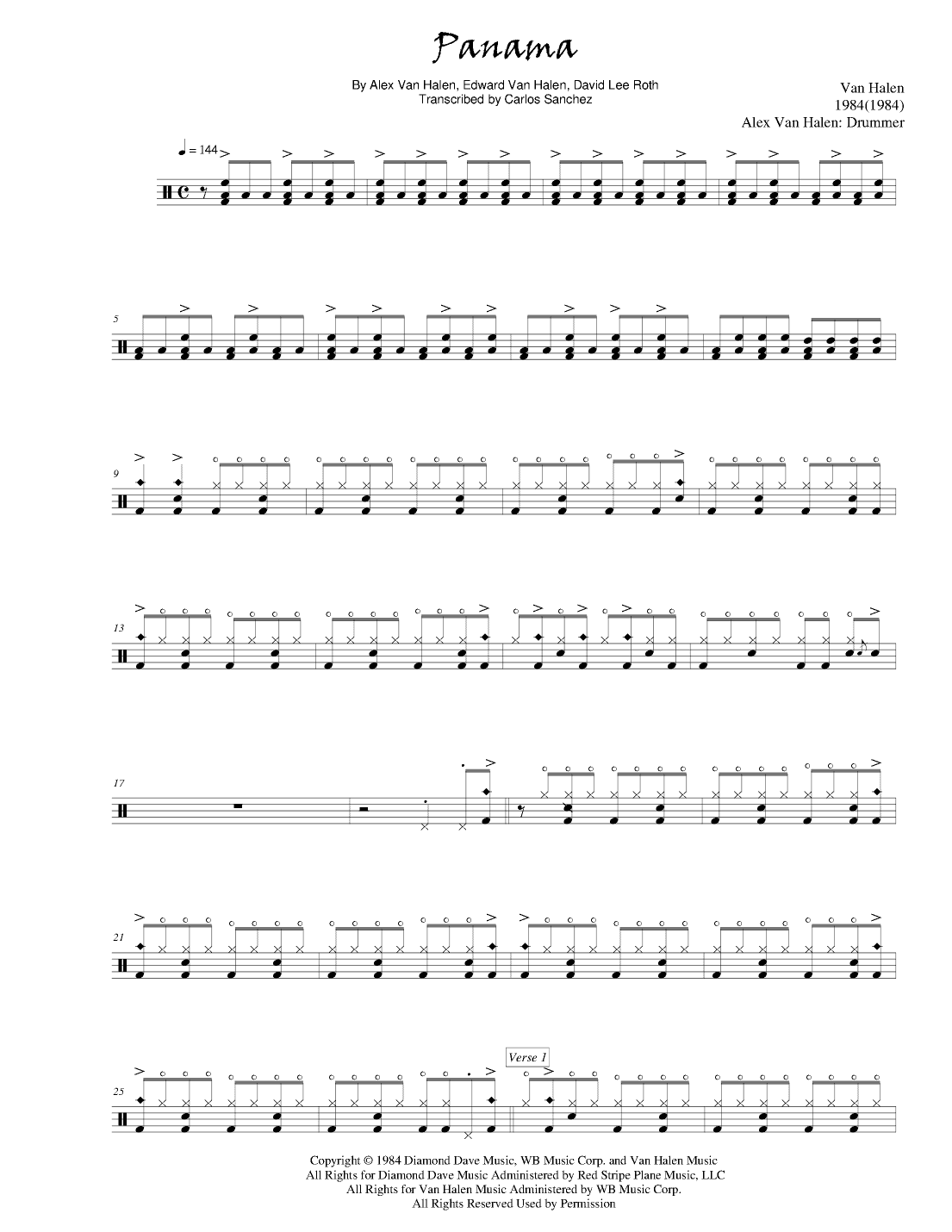 Panama (arr. Carlos Sanchez)