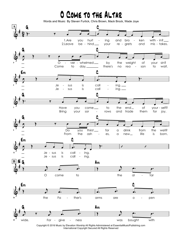 O Come To The Altar (arr. Brian Kim)