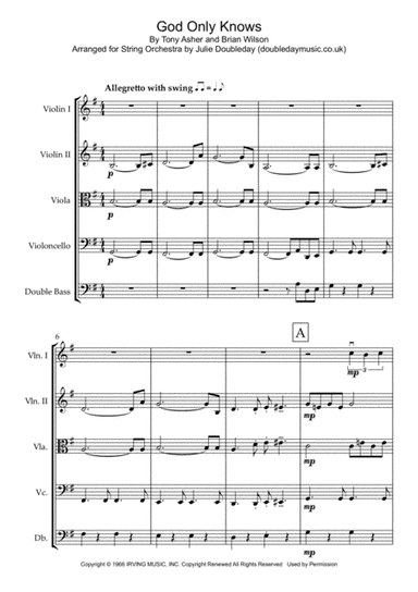 God Only Knows (arr. Julie Doubleday)