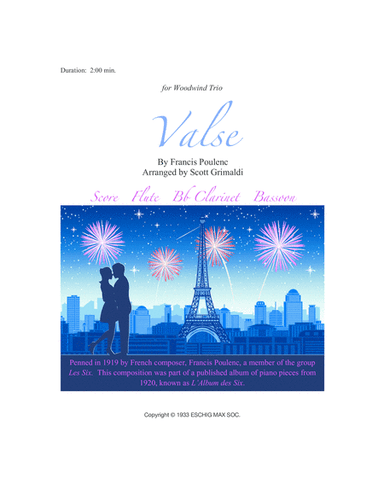 Valse (album Des Six) (arr. Scott Grimaldi)