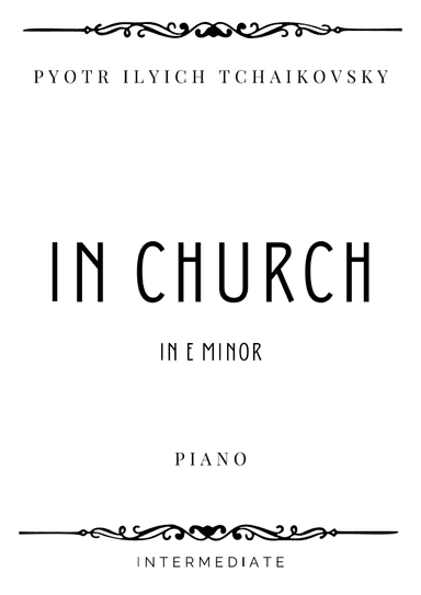 Tchaikovsky - In Church in E minor - Intermediate (arr. Piacere Music Sheets)