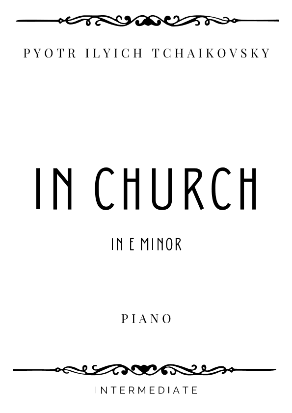 Tchaikovsky - In Church in E minor - Intermediate (arr. Piacere Music Sheets)