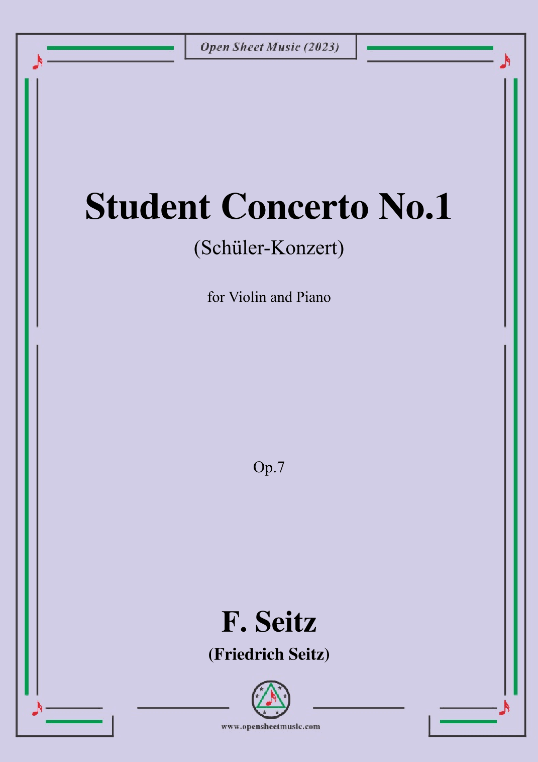 F. Seitz-Student Concerto No.1,Op.7 (arr. OSM Press)