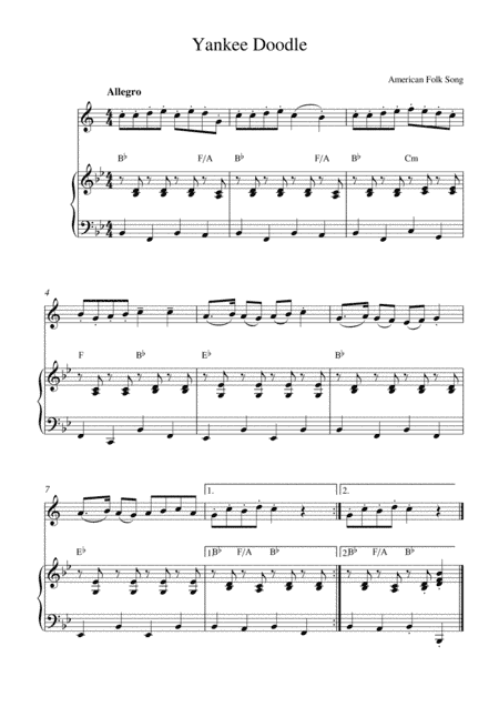 Yankee Doodle (soprano saxophone solo and piano accompaniment) (arr. Kaiserin Rebecca)