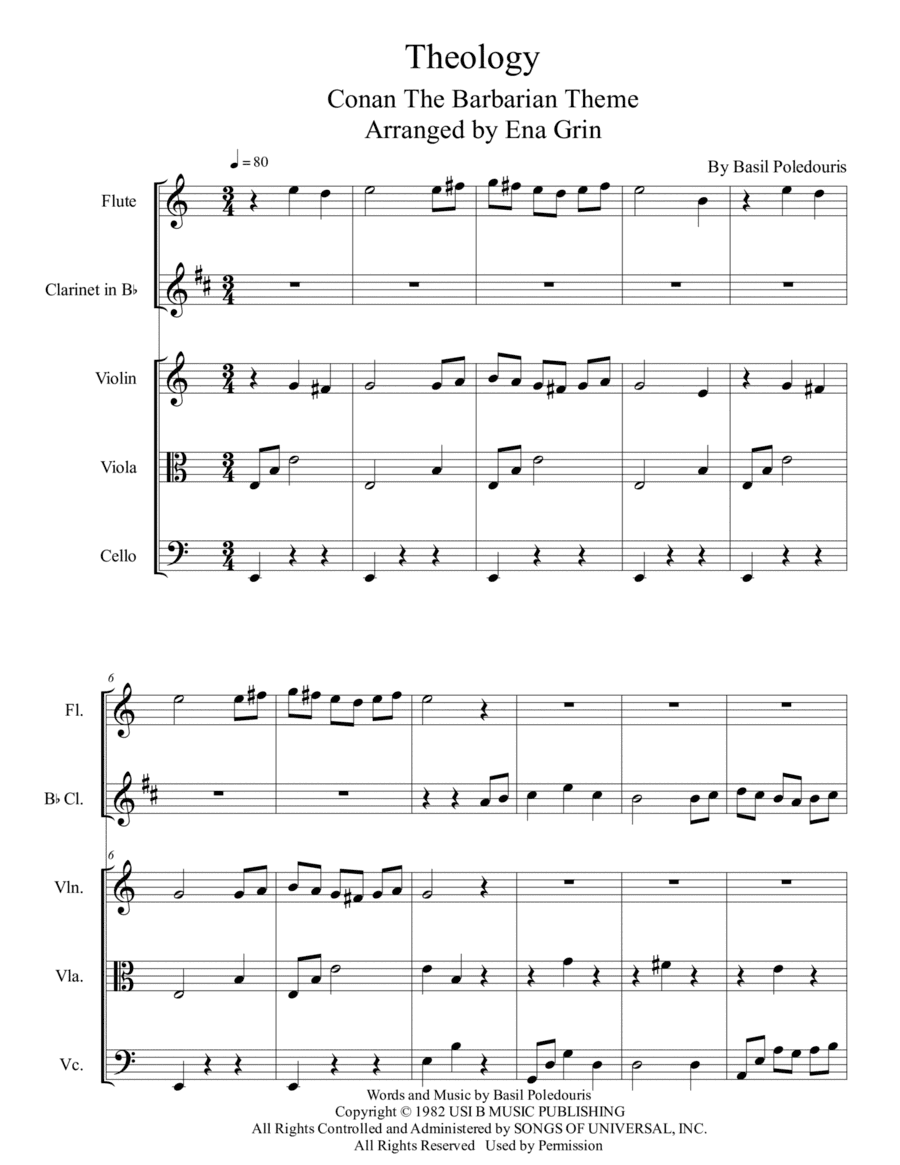 Theology (arr. Ena Grin)