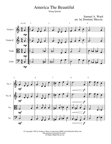 America The Beautiful (arr. Dominic Meccia)