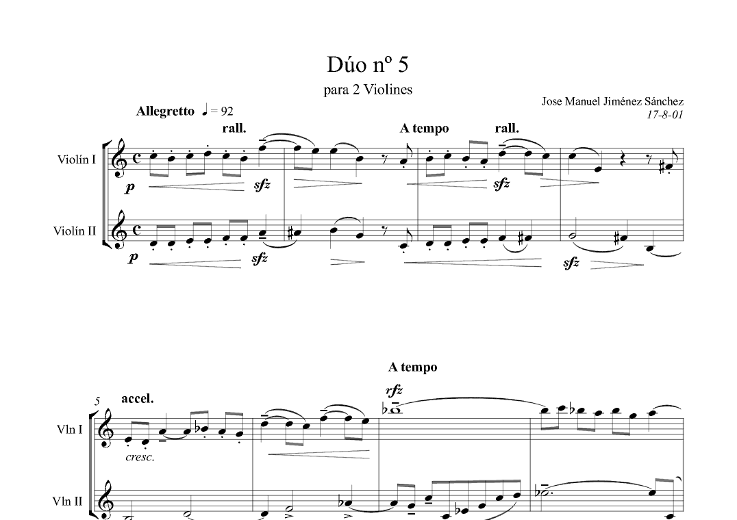 Dúo para 2 violines nº 5