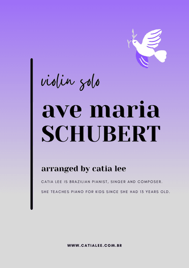 Ave Maria - Schubert for violin solo C Major (arr. Catia Lee)
