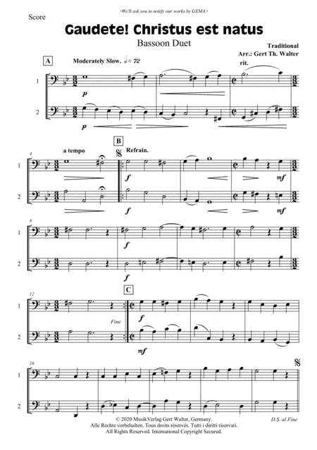 Gaudete! Christus Est Natus (arr. Gert Th. Walter)