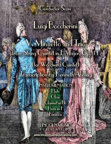 Boccherini - "Minuetto" (for Saxophone Quintet SATTB) (arr. Kenneth Abeling)