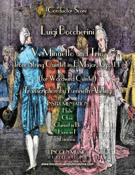 Boccherini - "Minuetto" (for Saxophone Quintet SATTB) (arr. Kenneth Abeling)