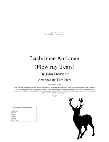 Flow my Tears (arr. Tom Hart)