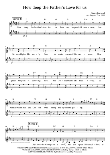 How Deep The Father's Love For Us (arr. Legato Trio)