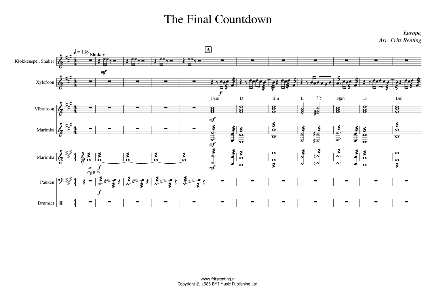 Final Countdown (arr. Frits Renting)