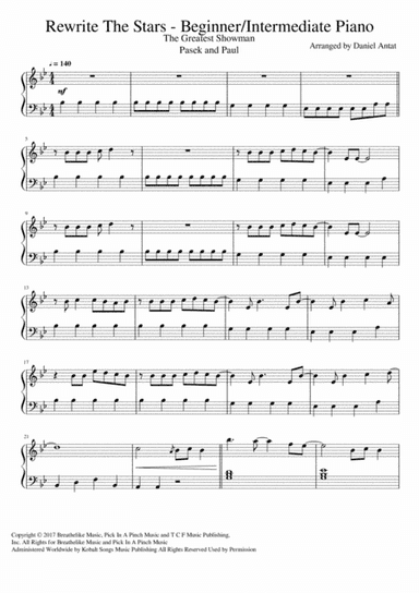 Rewrite The Stars (arr. Daniel Antat)