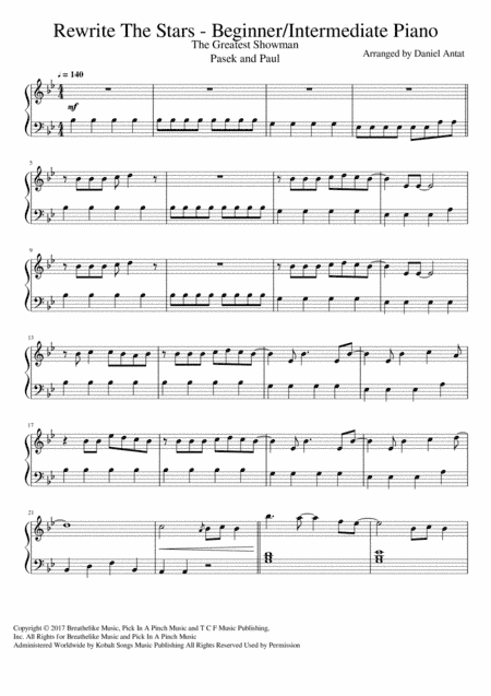 Rewrite The Stars (arr. Daniel Antat)