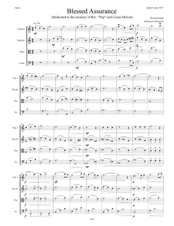 Blessed Assurance (arr. Dee Braxton-Pellegrino)