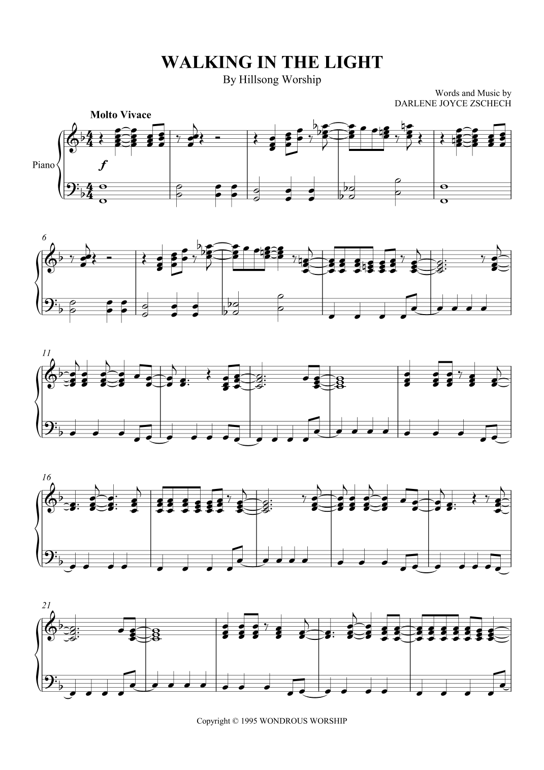 Walking In The Light (arr. SCMusic)