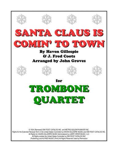 Santa Claus Is Comin' To Town (arr. John Groves)