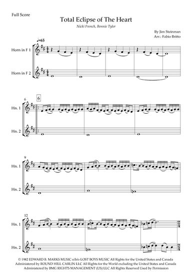 Total Eclipse Of The Heart (arr. Fabio Britto)