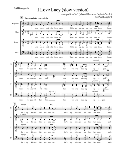 I Love Lucy (arr. Paul Langford)