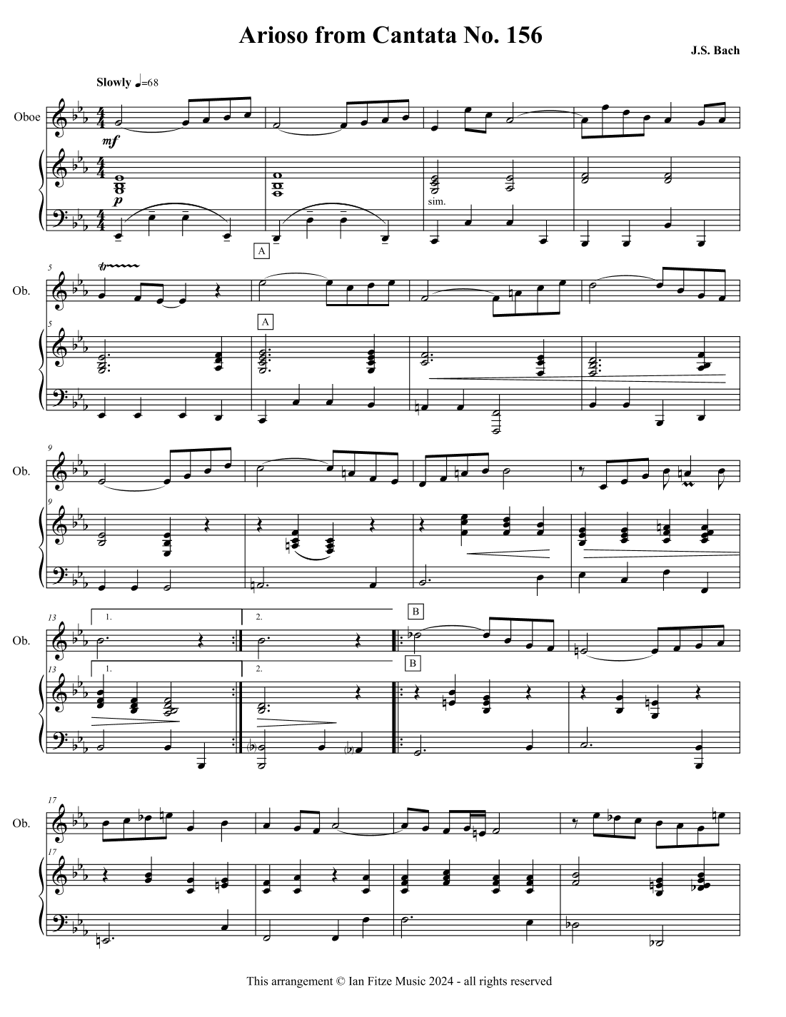 Arioso BWV 1056 (arr. Ian Fitze)