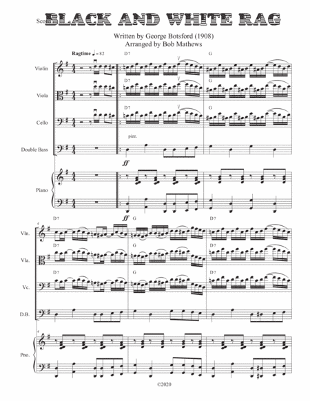 Dill Pickle Rag for Violin/viola/cello solo (arr. Bob Mathews)