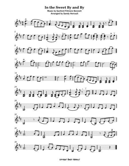 In the Sweet By and By, for Violin (arr. Sandy Herrault)