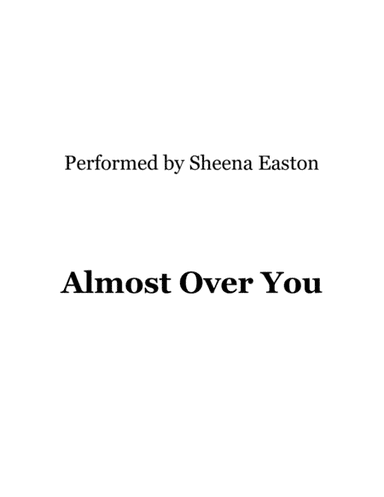 Almost Over You (arr. Ronn M)