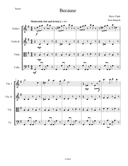 Because (arr. Thomas Strauch)