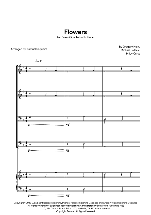 Flowers (arr. Samuel Sequeira)