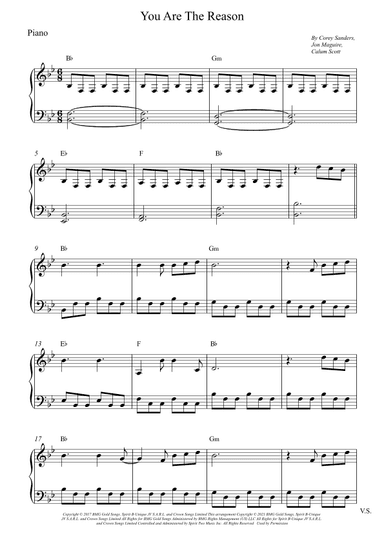 You Are The Reason (arr. Wesley S. SIlva)