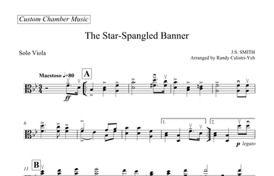 Star-Spangled Banner (solo viola) (arr. Randy Calistri-Yeh)