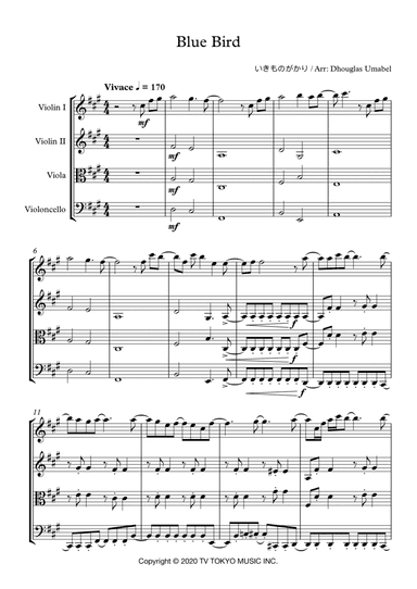 Ikimono Gakari's Blue Bird (arr. Dhouglas Umabel Mota da Silva)