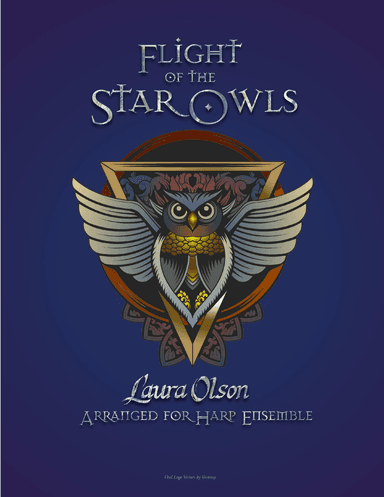 Flight of the Star Owls Harp Arrangement- Full score (F minor) - Score Only