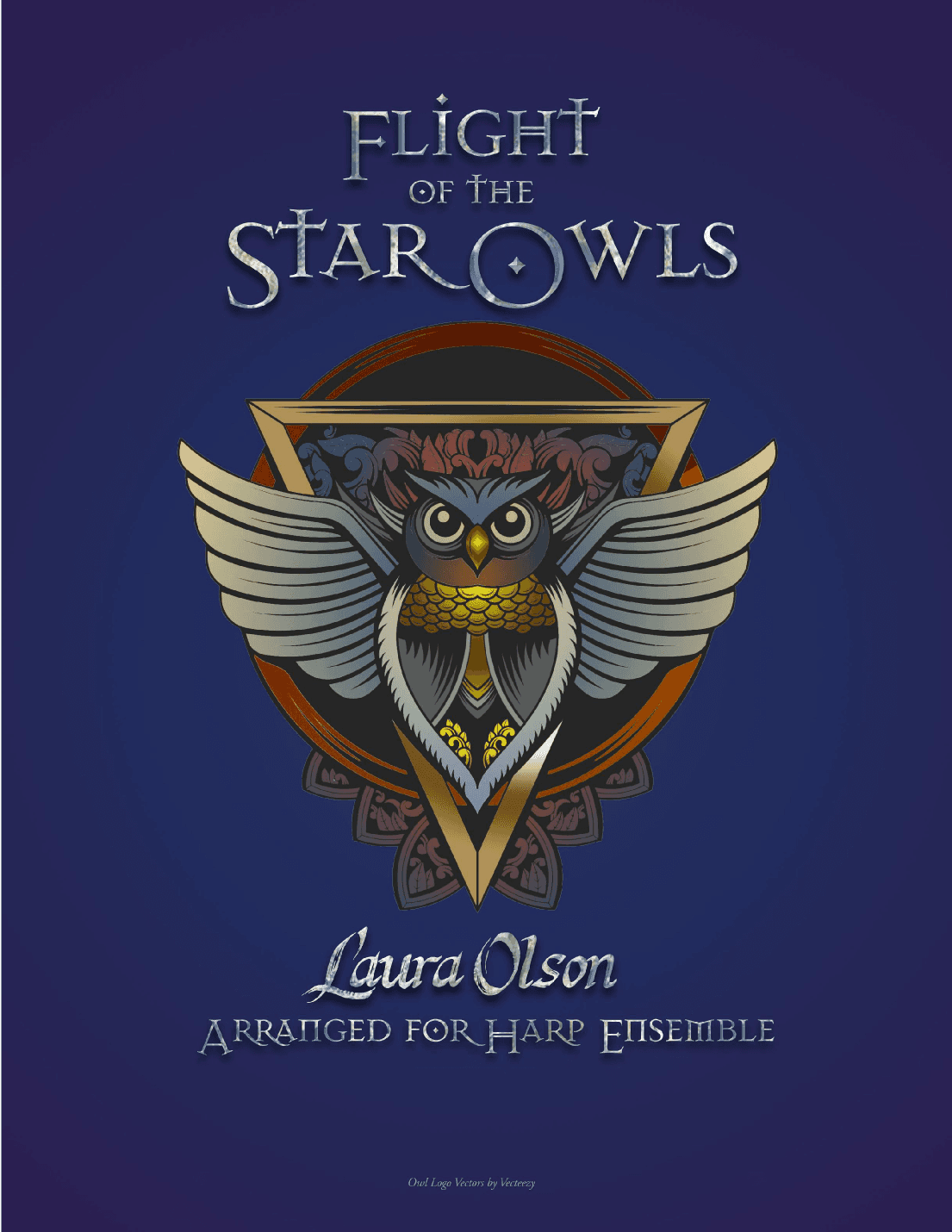 Flight of the Star Owls Harp Arrangement- Full score (F minor) - Score Only