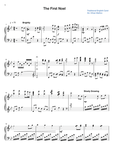 The First Noel (arr. Ethan Mattox)