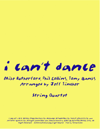 I Can't Dance (arr. Jeff Tincher)