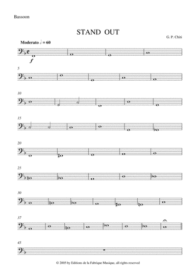 Gian Paolo Chiti: Standout for intermediate concert band: bassoon part