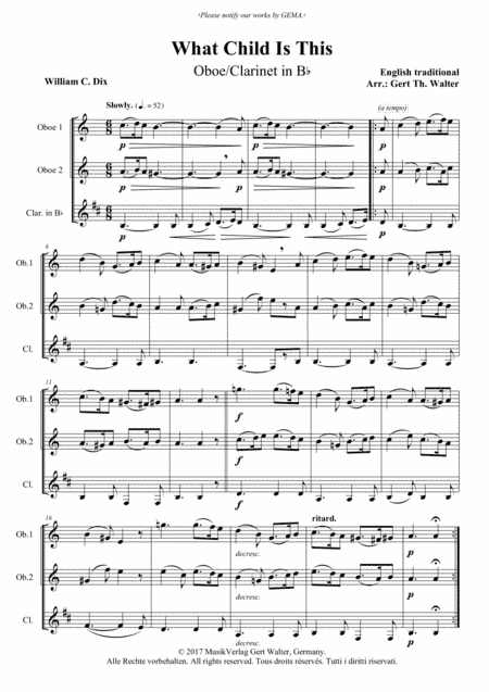What Child Is This (arr. Gert Th. Walter)