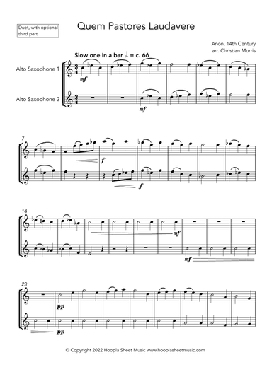 Quem Pastores Laudavere (arr. Christian Morris)