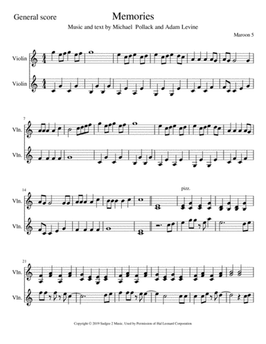 Memories (arr. CoversFor2Violins)